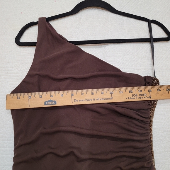 NWT Laundry by Shelli Segal brown stretch gown. 12 - Picture 14 of 16